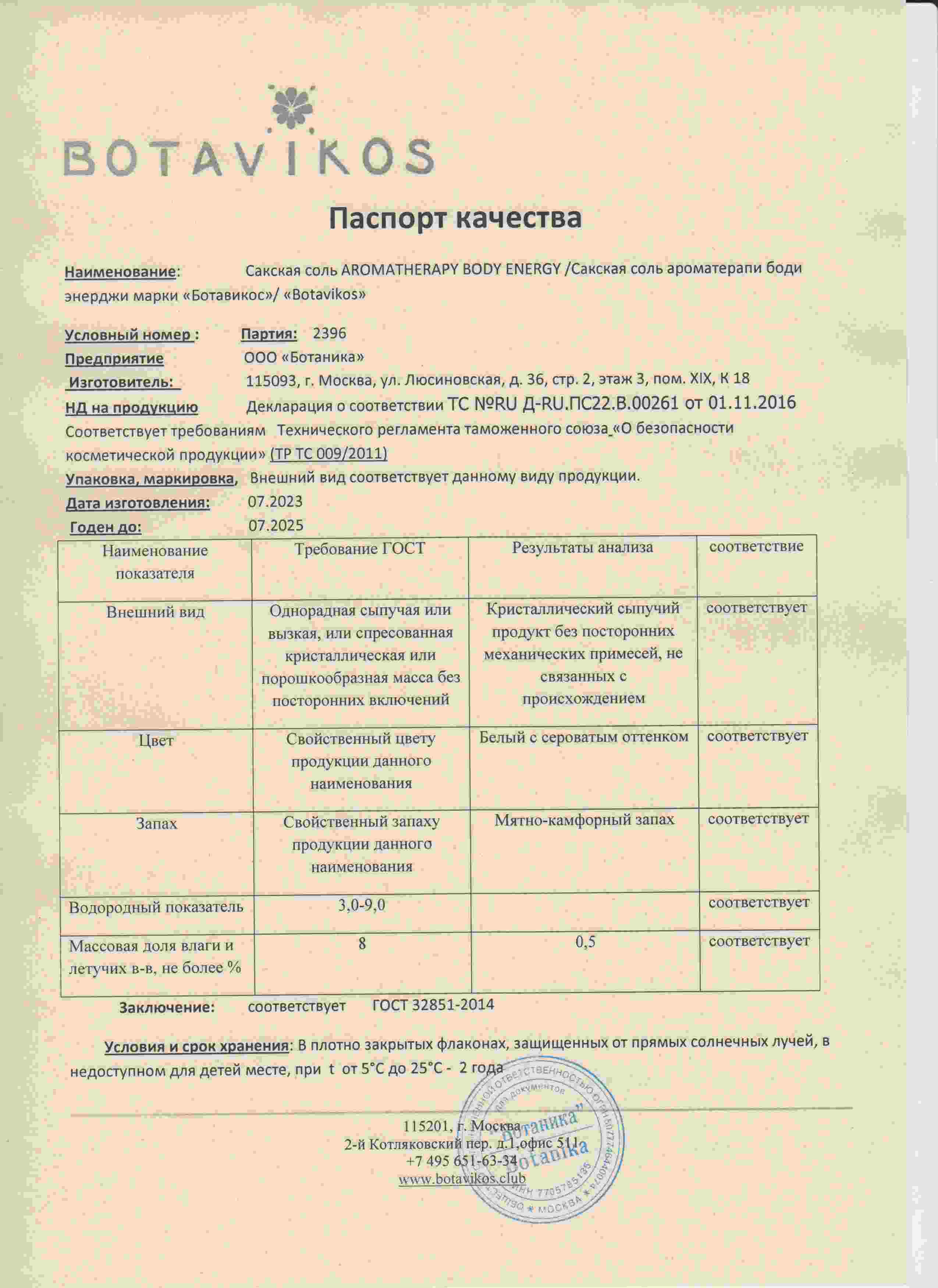 Паспорт №072023
